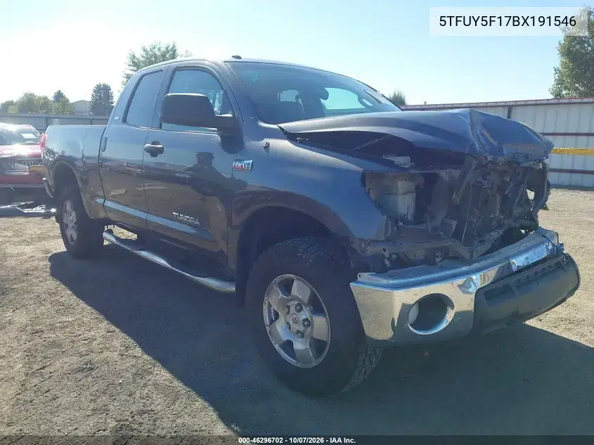 5TFUY5F17BX191546 — 2011 Toyota Tundra, передняя часть, фото до ремонта