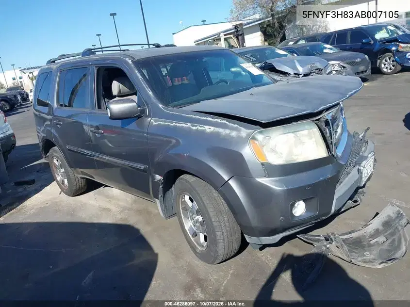 5FNYF3H83AB007105 — 2010 Honda Pilot, Передний левый, фото до ремонта