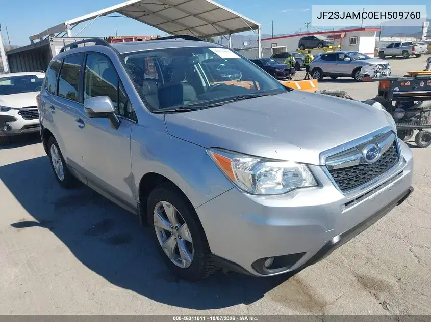 JF2SJAMC0EH509760 — 2014 Subaru Forester, задняя часть, фото до ремонта