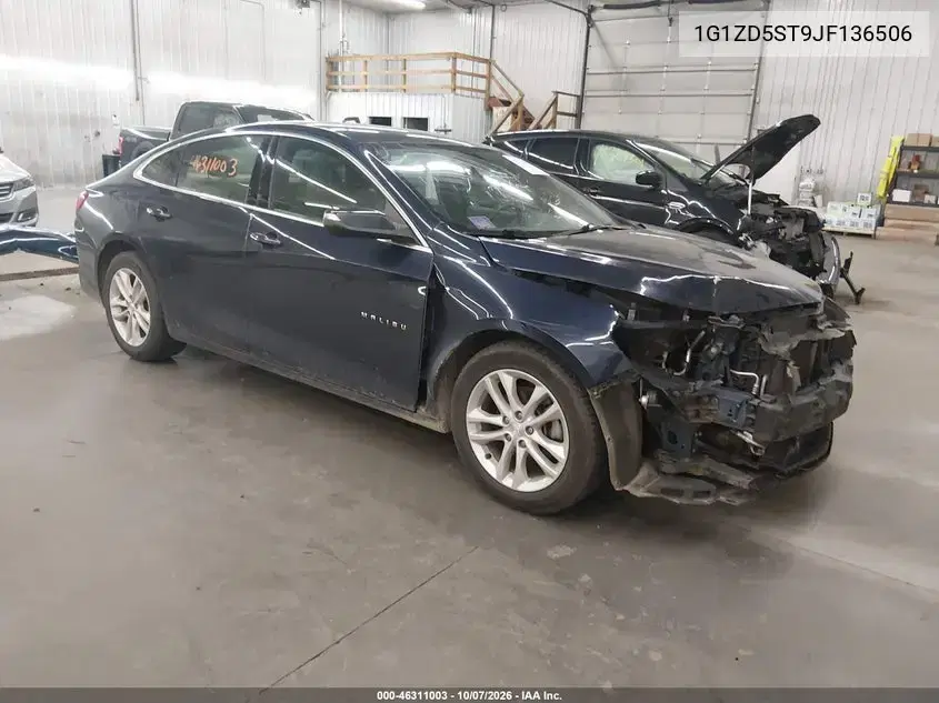 1G1ZD5ST9JF136506 — 2018 Chevrolet Malibu, передняя часть, фото до ремонта
