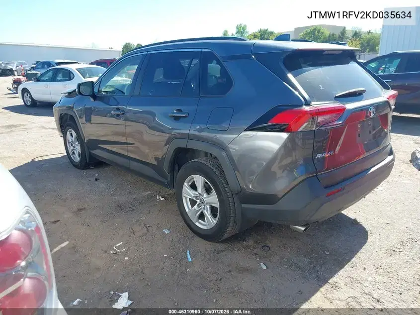 2019 Toyota Rav4 Xle VIN JTMW1RFV2KD035634 фото 3