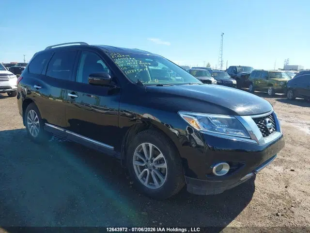 5N1AR2MM0EC644277 — 2014 Nissan Pathfinder S/SV/SL/Platinum, Передняя часть (Front), фото до ремонта
