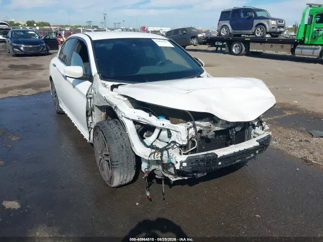 1HGCR2F68HA054356 — 2017 Honda Accord Sport, Front End, фото до ремонта