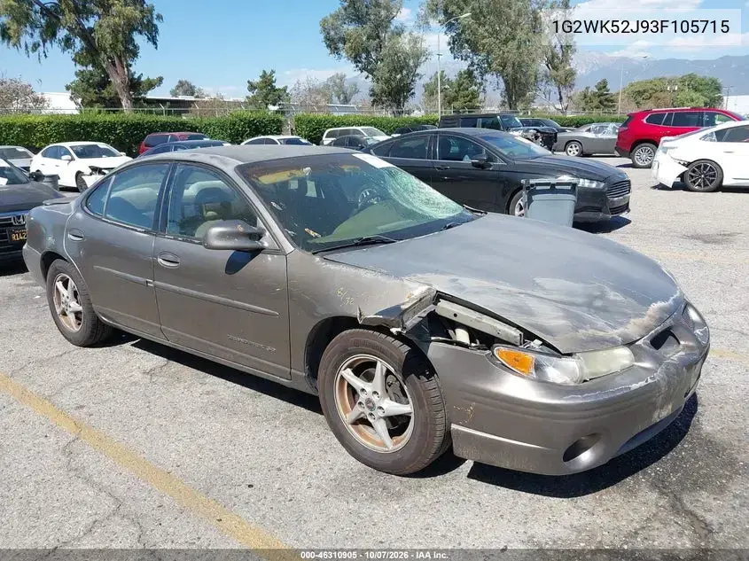 1G2WK52J93F105715 — 2003 Pontiac Grand Prix, передняя часть, фото до ремонта