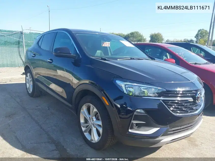 KL4MMBS24LB111671 — 2020 Buick Encore GX, повреждение двигателя, фото до ремонта