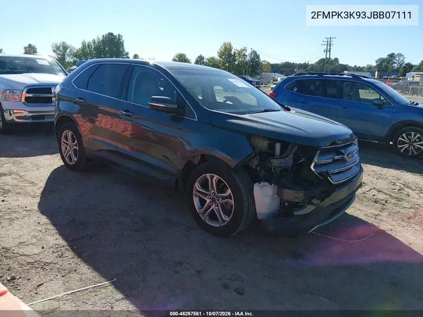 2FMPK3K93JBB07111 — 2018 Ford Edge, Спереди справа, фото до ремонта