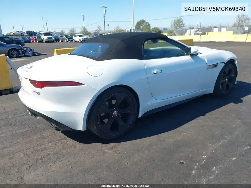 2021 Jaguar F-Type R-Dynamic Awd Automatic VIN SAJD85FV5MCK69840 фото 5