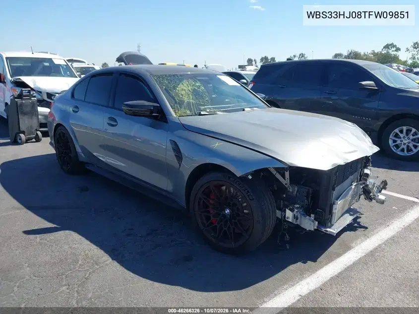 WBS33HJ08TFW09851 — 2026 BMW M3, передняя часть, фото до ремонта