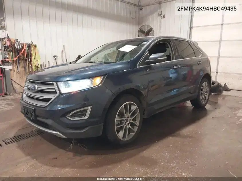 2017 Ford Edge Titanium VIN 2FMPK4K94HBC49435 фото 3