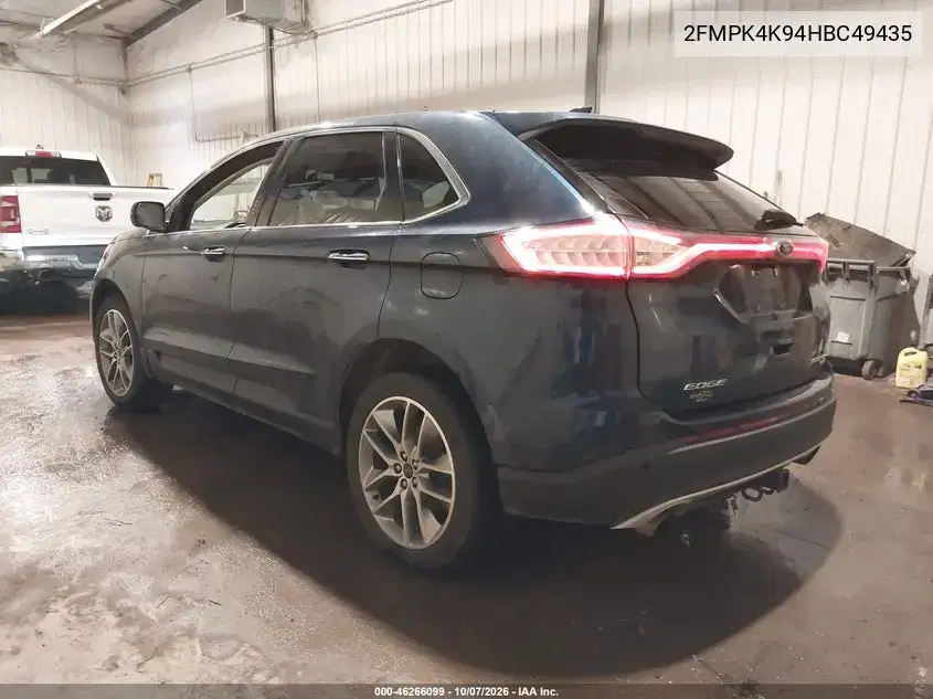 2017 Ford Edge Titanium VIN 2FMPK4K94HBC49435 фото 4