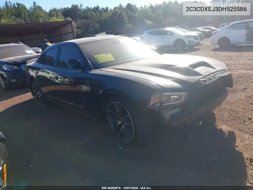 2C3CDXEJ3DH525586 — 2013 Dodge Charger, задняя часть, фото до ремонта