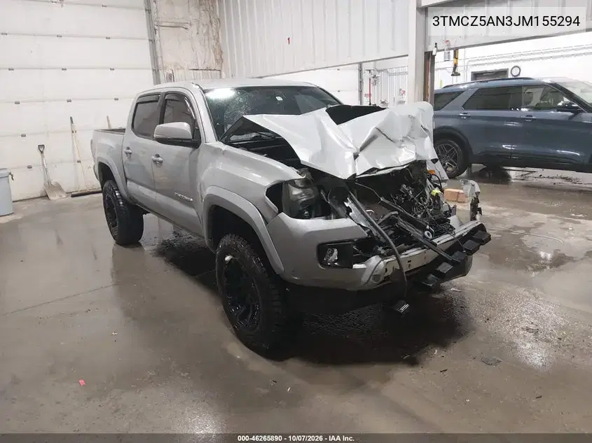 3TMCZ5AN3JM155294 — 2018 Toyota Tacoma, передняя часть, фото до ремонта