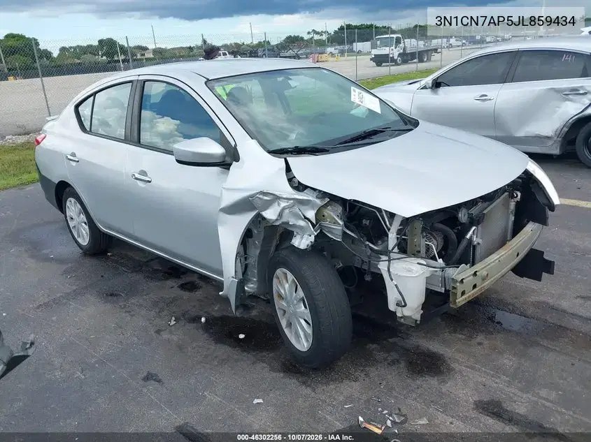 3N1CN7AP5JL859434 — 2018 Nissan Versa, Передняя часть, фото до ремонта