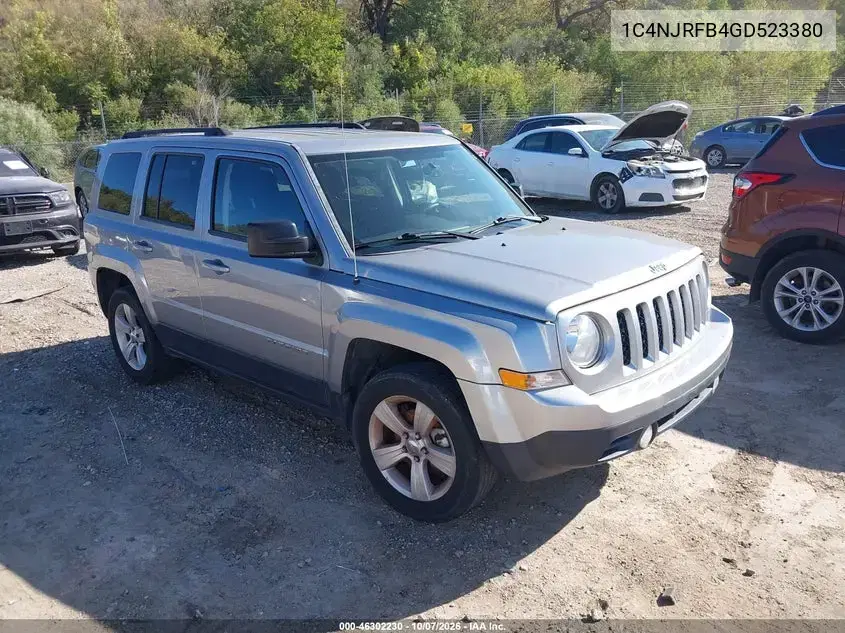 1C4NJRFB4GD523380 — 2016 Jeep Liberty (Patriot), естественный износ, фото до ремонта