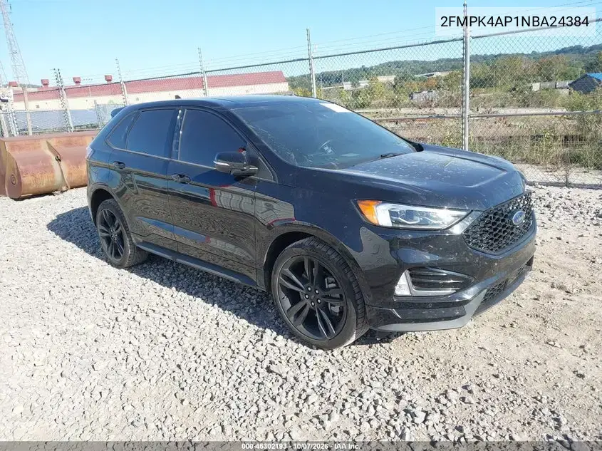 2FMPK4AP1NBA24384 — 2022 Ford Edge, Передний левый, фото до ремонта