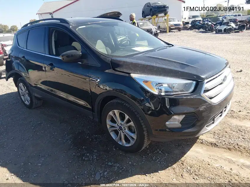 1FMCU0GD2JUB94191 — 2018 Ford Escape, Спереди / Сзади, фото до ремонта