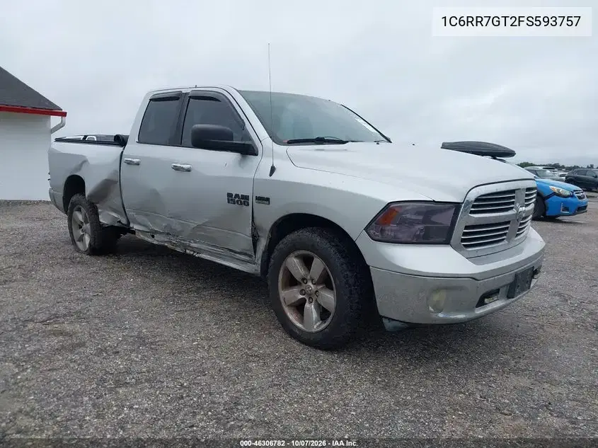 1C6RR7GT2FS593757 — 2015 RAM 1500, Правая сторона, фото до ремонта