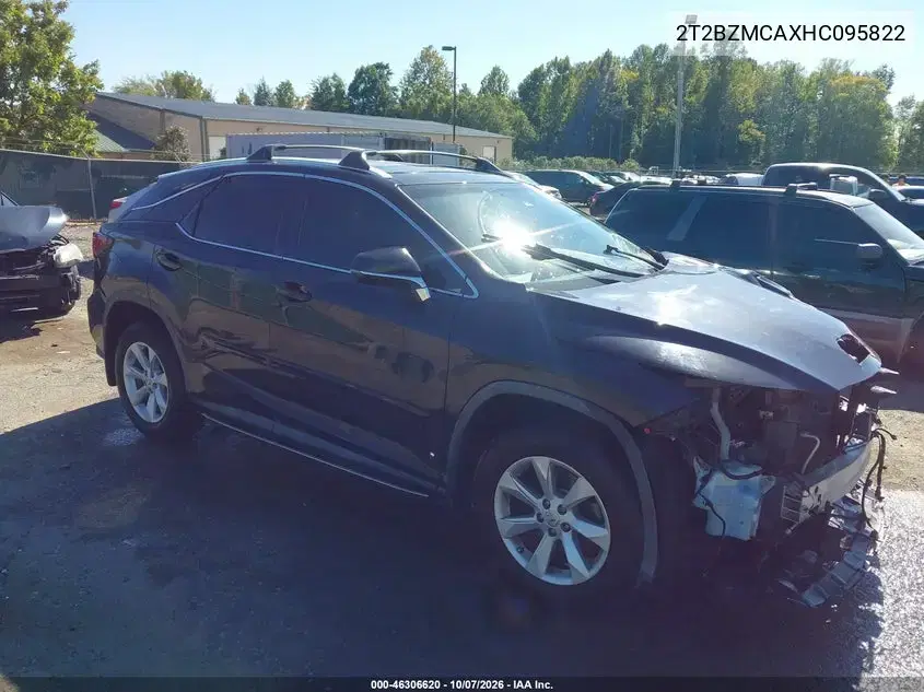 2T2BZMCAXHC095822 — 2017 Lexus RX, передняя часть, фото до ремонта
