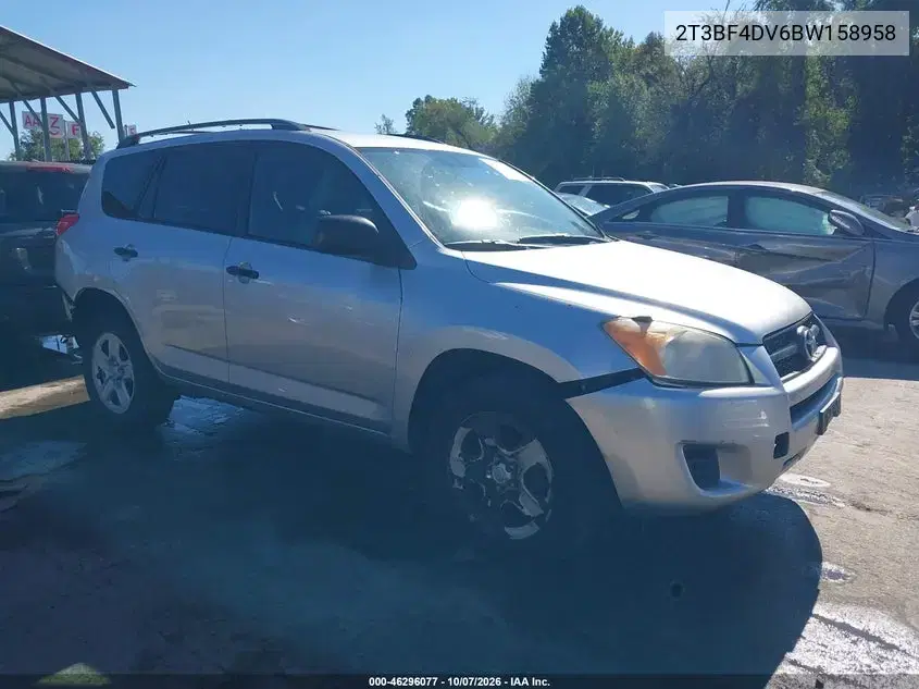 2T3BF4DV6BW158958 — 2011 Toyota RAV 4, Спереди / Сзади, фото до ремонта