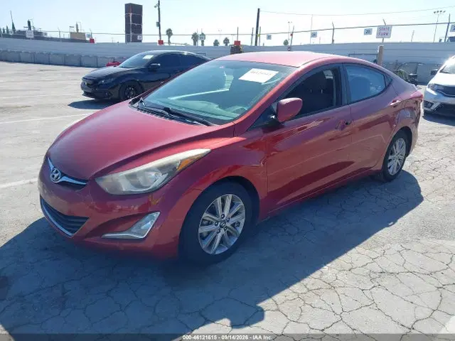 2014 Hyundai Elantra Se/sport/limited VIN 5NPDH4AE0EH539322 фото 2