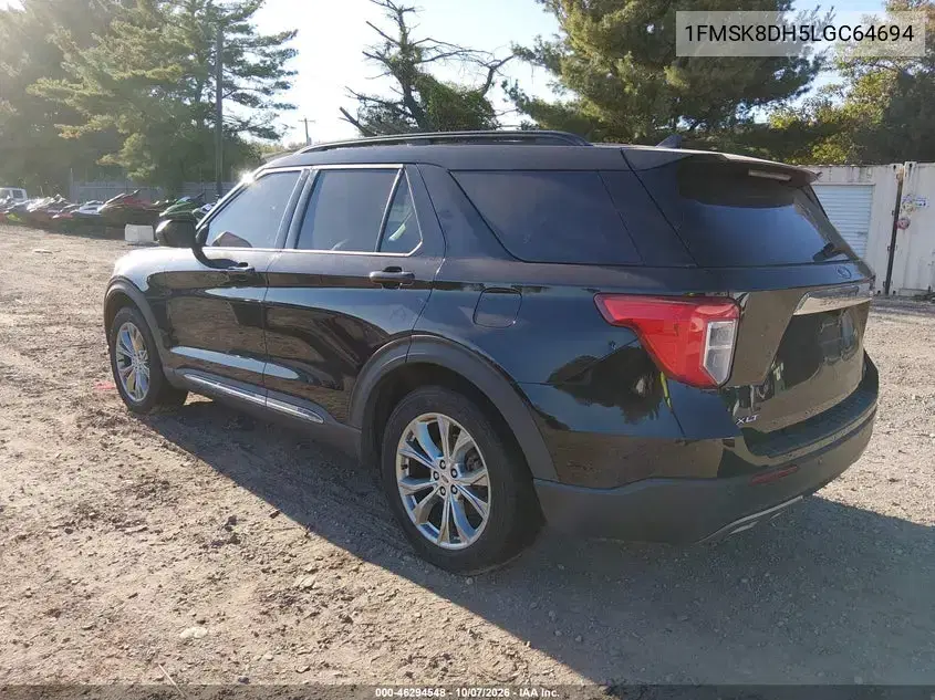 2020 Ford Explorer Xlt VIN 1FMSK8DH5LGC64694 фото 3