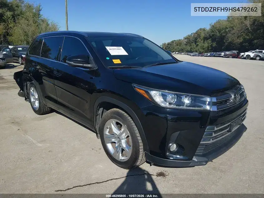 5TDDZRFH9HS479262 — 2017 Toyota Highlander, задняя часть, фото до ремонта