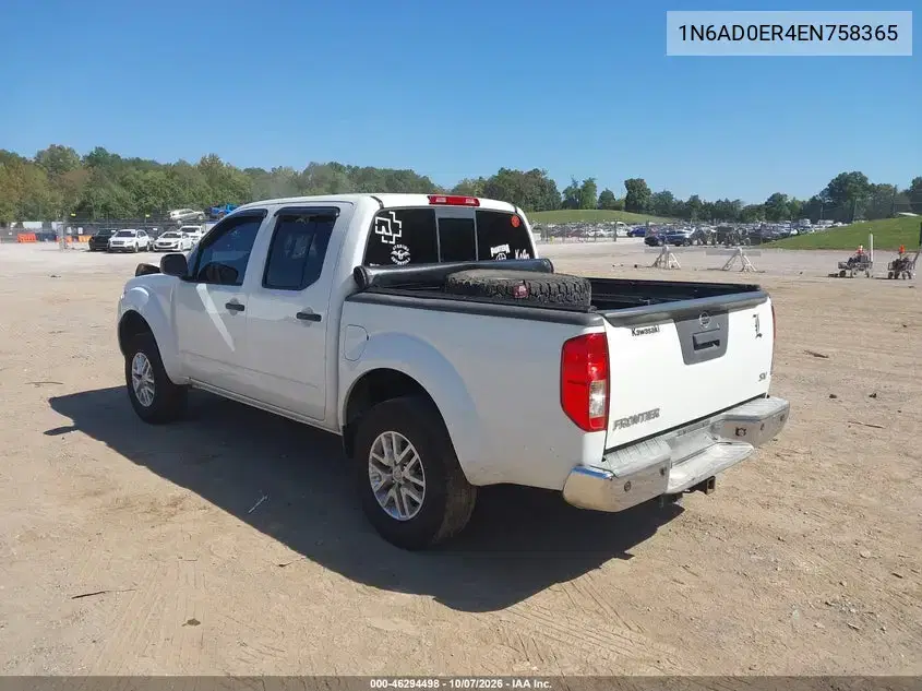 2014 Nissan Frontier Sv VIN 1N6AD0ER4EN758365 фото 4