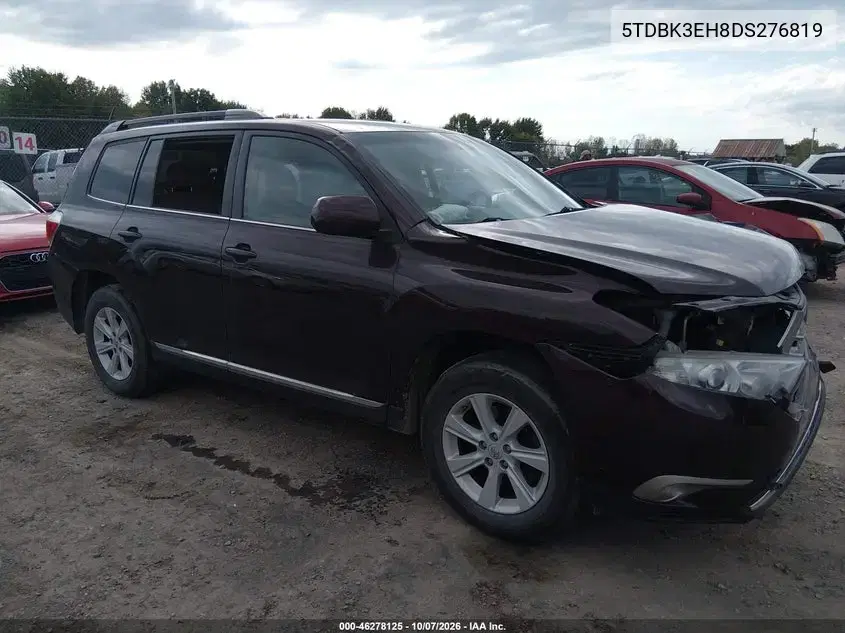 5TDBK3EH8DS276819 — 2013 Toyota Highlander, повреждения со всех сторон, фото до ремонта