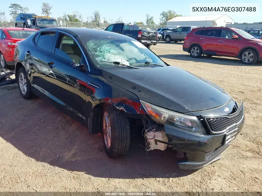 5XXGM4A76EG307488 — 2014 Kia Optima, передняя часть, фото до ремонта