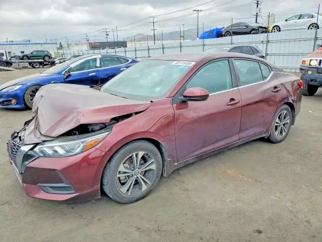 3N1AB8CV4MY290231 — 2021 Nissan Sentra, Front End, фото до ремонта