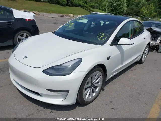2022 Tesla Model 3 Rwd/standard Range VIN 5YJ3E1EA1NF163853 фото 2