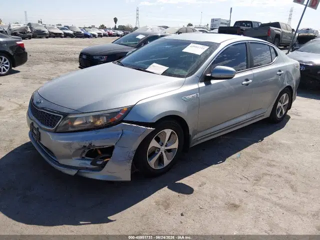 2014 KIA Optima Hybrid Lx VIN KNAGM4AD8E5076486 фото 2