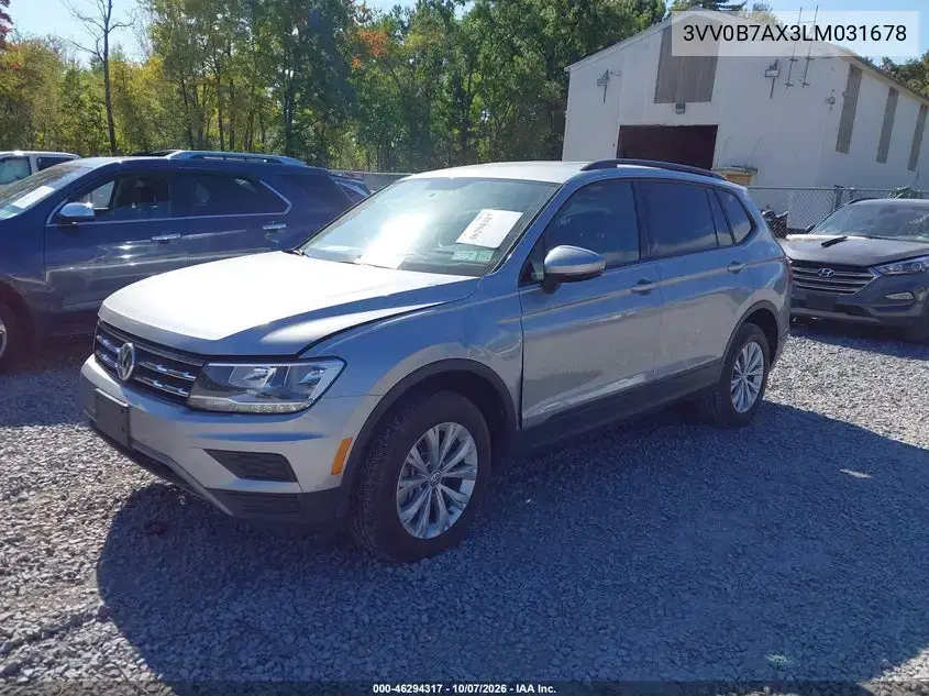2020 Volkswagen Tiguan 2.0T S VIN 3VV0B7AX3LM031678 фото 3