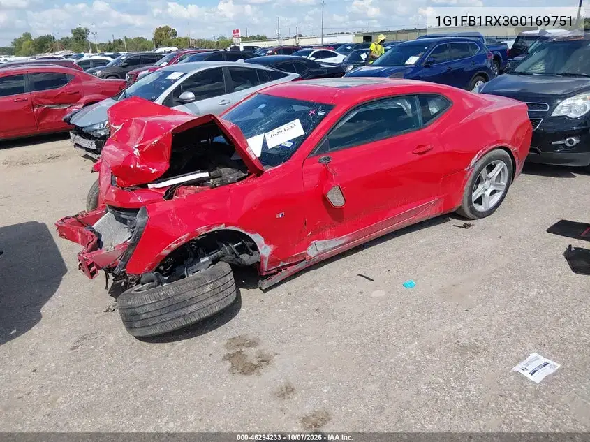 2016 Chevrolet Camaro 1Lt VIN 1G1FB1RX3G0169751 фото 2