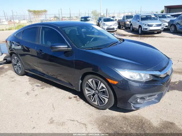 19XFC1F74GE017574 — 2016 Honda Civic EX-L, Задняя часть (Rear), фото до ремонта