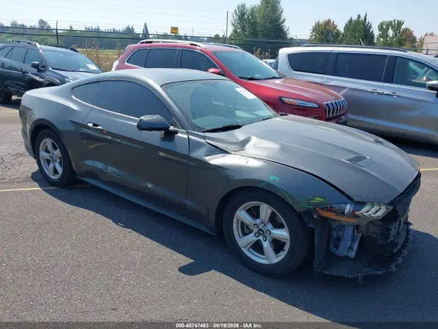 1FA6P8TH1J5123693 — 2018 Ford Mustang Ecoboost, Передняя часть (Front End), фото до ремонта