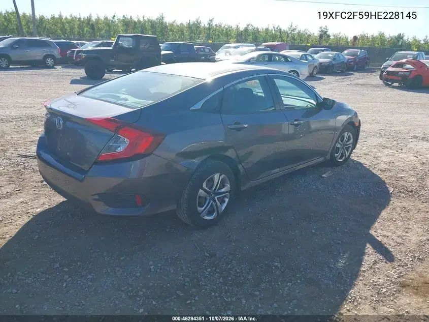 2017 Honda Civic Lx VIN 19XFC2F59HE228145 фото 5