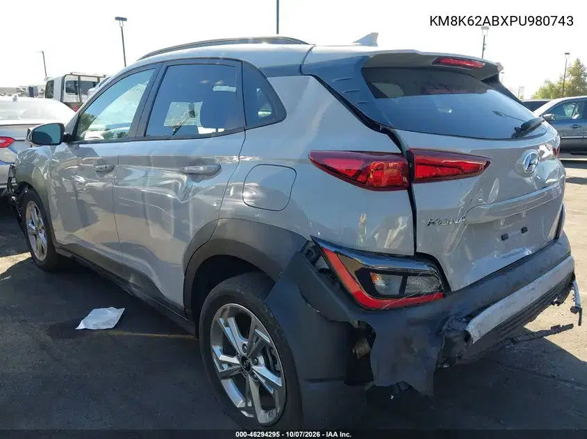 2023 Hyundai Kona Sel VIN KM8K62ABXPU980743 фото 4