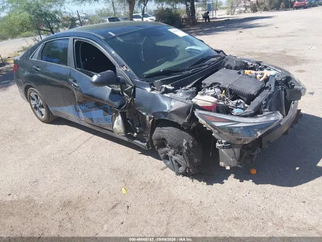 KMHLM4AJ2PU051952 — 2023 Hyundai Elantra Hybrid Blue, Передняя часть (Front End), фото до ремонта