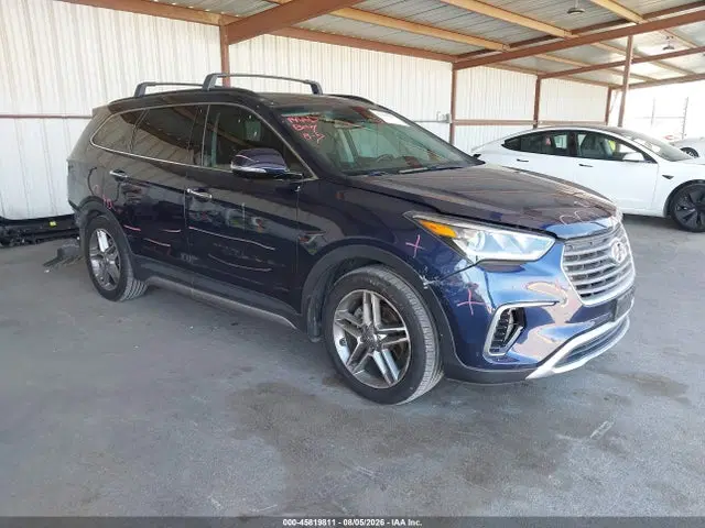 KM8SR4HF8HU195425 — 2017 Hyundai Santa Fe Limited Ultimate, Задняя часть (Rear), фото до ремонта