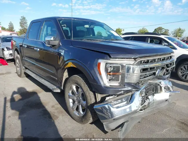 1FTFW1ED5NFA72133 — 2022 Ford F-150 Lariat, Передняя часть (Front End), фото до ремонта