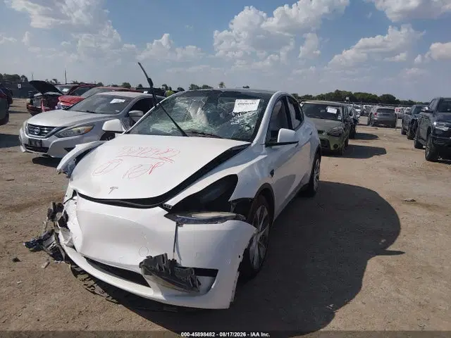 2022 Tesla Model Y Long Range Dual Motor All-wheel Drive VIN 7SAYGDEE3NF365147 фото 2