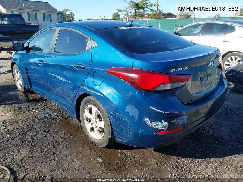2014 Hyundai Elantra Se VIN KMHDH4AE9EU181882 фото 4