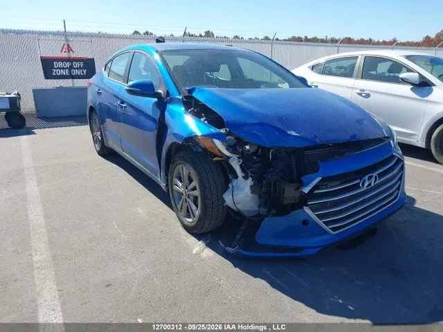 KMHD84LF4JU703074 — 2018 Hyundai Elantra, Front, фото до ремонта