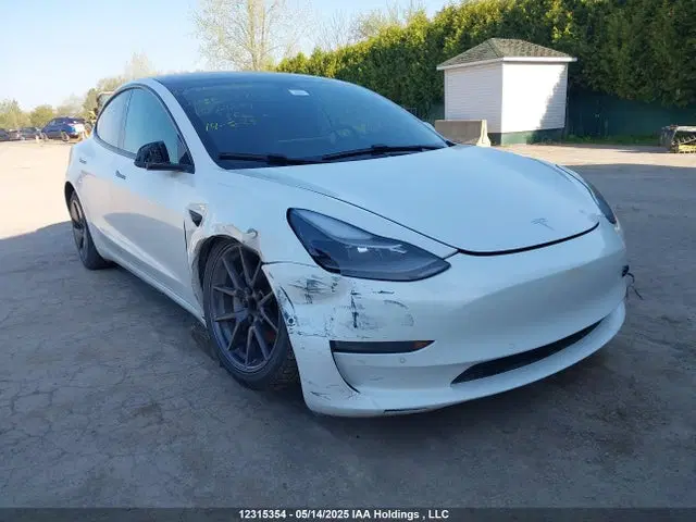 5YJ3E1EA4MF023763 — 2021 Tesla Model 3 Standard Range/Standard Range Plus, Передняя часть справа (Right Front), фото до ремонта