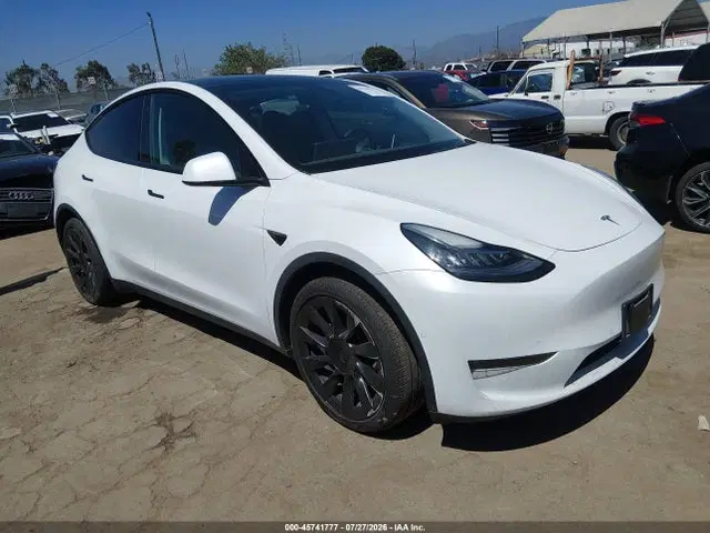 5YJYGDEE5MF287210 — 2021 Tesla Model Y Long Range Dual Motor All-wheel Drive, Left Side, фото до ремонта