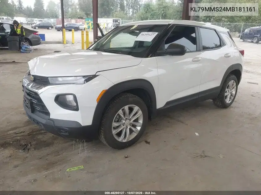 2021 Chevrolet Trailblazer Fwd Ls VIN KL79MMS24MB181161 фото 3