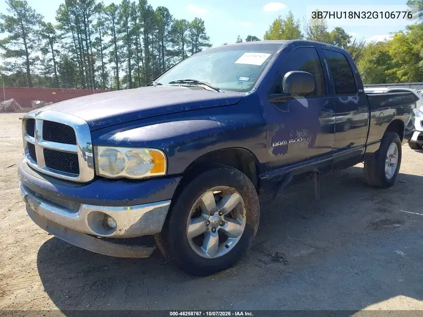 2002 Dodge Ram 1500 St VIN 3B7HU18N32G106776 фото 2