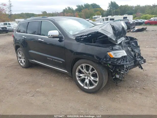 1C4RJFJG0JC243536 — 2018 Jeep Grand Cherokee Summit, Передняя часть (Front), фото до ремонта