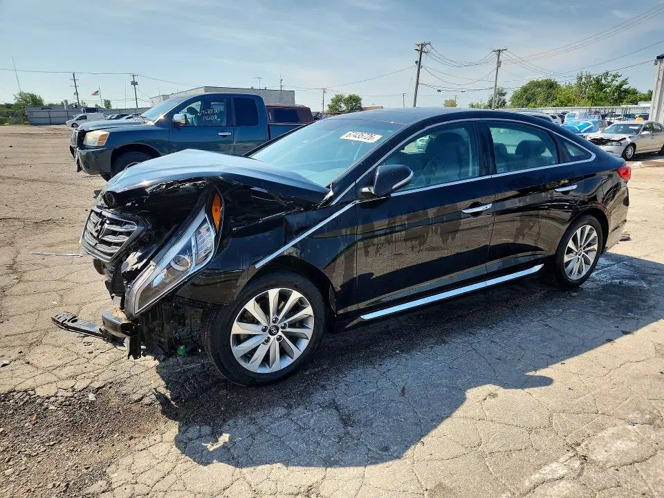 5NPE34AF9HH529887 — 2017 Hyundai Sonata, Передняя часть, фото до ремонта